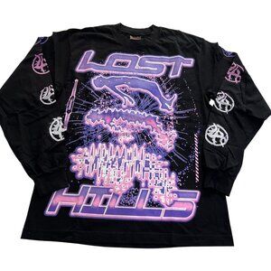 LOST HILLS Escape Your Body Long Sleeve in Black/Purple